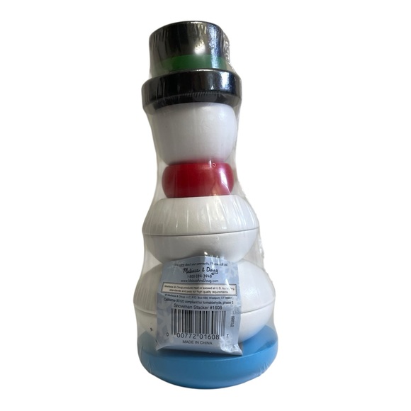 Melissa & Doug Snowman Wooden Stacker Building Toy Stacking Toddler New Sealed - Picture 4 of 8